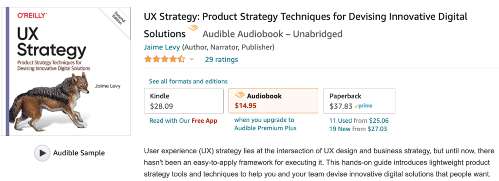 ild Kent befolkning For UX Strategy (2nd Edition)Audible/Audiobook - The reference images to  accompany your listening! - UX Strategy